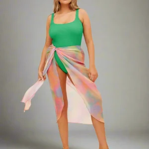 Aurelia Sheer Beach Sarong / Pastel Ombre