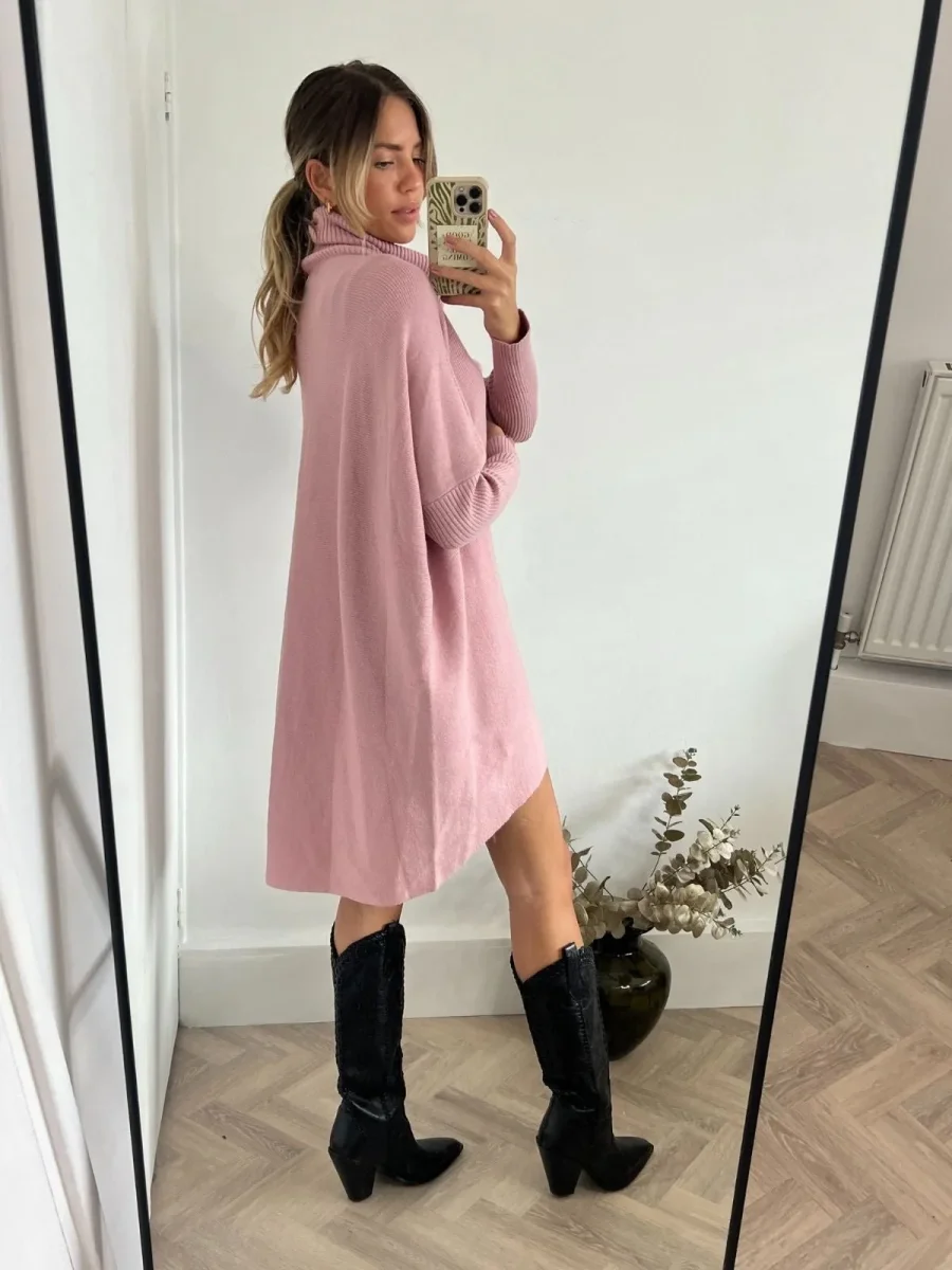 Longer Length Hope Knitted Jumper / Blush - Image 4