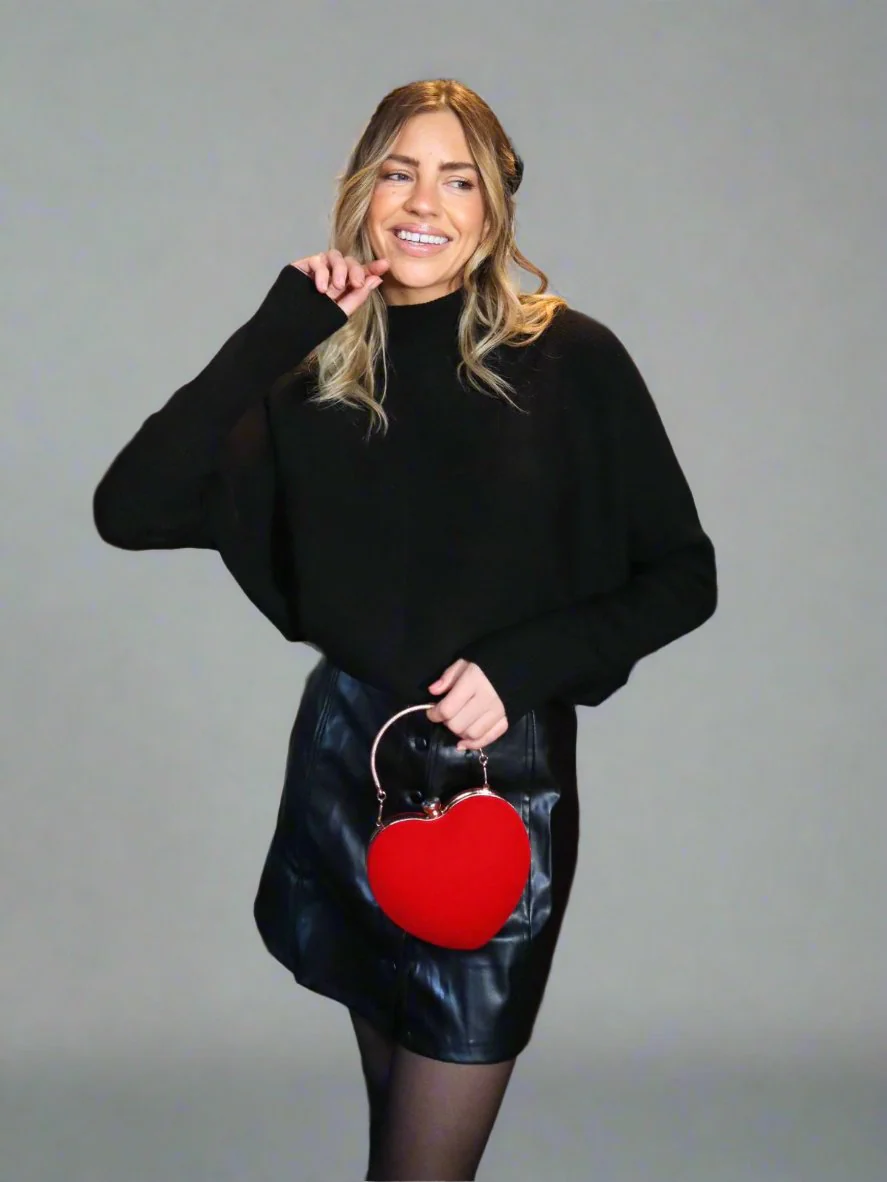 Hope Knitted High Neck Jumper / Black - Image 2