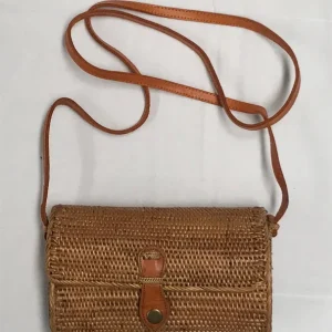 Rectangle Woven Rattan Bag (15cm long)